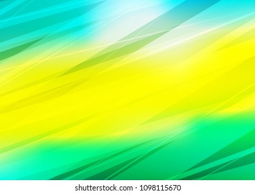 Light Green, Yellow vector abstract doodle texture. Blurred decorative design in Indian style with Zen tangles. The completely new template can be used for your brand book.