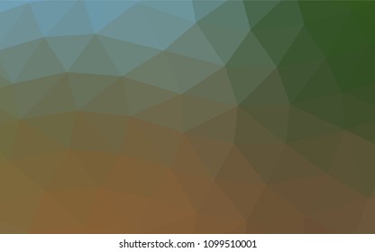Light Green, Yellow vector abstract mosaic pattern. Creative illustration in halftone style with gradient. A new texture for your design.