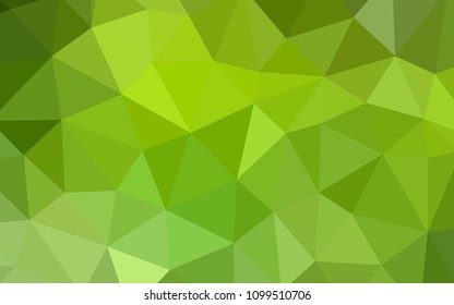 Light Green, Yellow vector abstract polygonal pattern. Shining polygonal illustration, which consist of triangles. Brand new style for your business design.