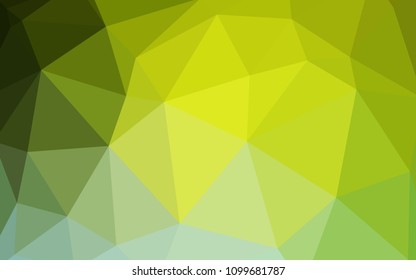 Light Green, Yellow vector abstract mosaic backdrop. Colorful illustration in abstract style with triangles. Best triangular design for your business.