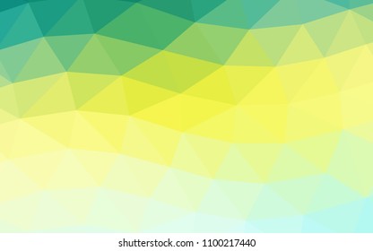 Light Green, Yellow vector abstract mosaic abstract mosaic. Shining colored illustration in a Brand new style. The template can be used as a background for cell phones.