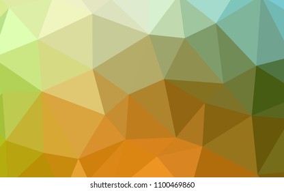 Light Green, Yellow vector abstract mosaic backdrop. Colorful abstract illustration with triangles. Brand new design for your business.