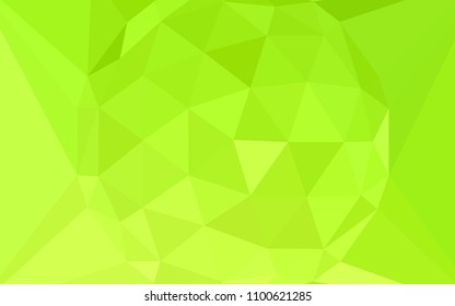 Light Green, Yellow vector abstract mosaic pattern with a diamond. Shining colorful illustration with triangles. A new texture for your web site.