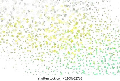 Light Green, Yellow vector abstract colorful background, which consist of triangles. Pattern with colored triangles on white background.