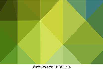 Light Green, Yellow vector abstract polygonal background. Polygonal abstract illustration with gradient. A completely new design for your business.