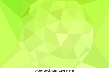 Light Green, Yellow vector abstract mosaic backdrop with a diamond. Triangular geometric sample with gradient.  A completely new design for your leaflet.