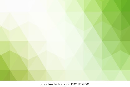 Light Green, Yellow vector abstract polygonal pattern. A completely new color illustration in a polygonal style. Template for cell phone's backgrounds.