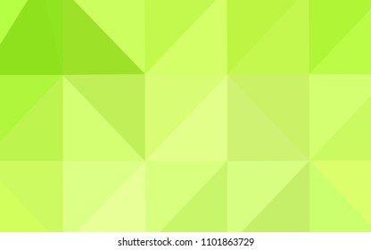 Light Green, Yellow vector abstract mosaic backdrop. Colorful illustration in polygonal style with gradient. The template for cell phone's backgrounds.