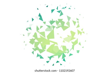 Light Green, Yellow vector abstract colorful background, which consist of triangles. Pattern with colored triangles on white background.