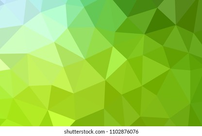 Light Green, Yellow vector abstract mosaic backdrop. Colorful illustration in polygonal style with gradient. Pattern for a brand book's backdrop.