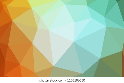 Light Green, Yellow vector abstract mosaic backdrop. Colorful illustration in abstract style with triangles. Completely new template for your banner.