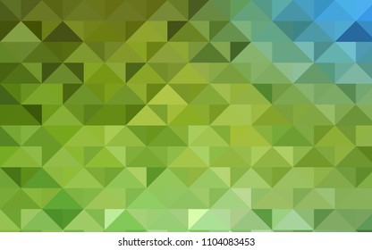 Light Green, Yellow vector abstract mosaic background. Modern geometrical abstract illustration with gradient. A completely new template for your business design.