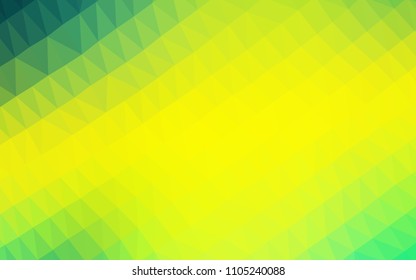 Light Green, Yellow vector abstract polygonal layout. Brand new colored illustration in blurry style with gradient. The polygonal design can be used for your web site.