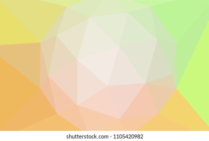 Light Green, Yellow vector abstract mosaic backdrop. Colorful abstract illustration with triangles. Template for cell phone's backgrounds.