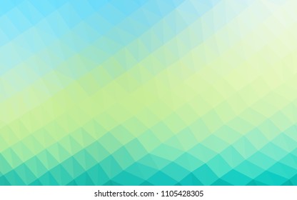 Light Green, Yellow vector abstract mosaic pattern. Modern geometrical abstract illustration with gradient. A completely new template for your business design.