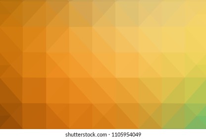Light Green, Yellow vector abstract mosaic backdrop. Elegant bright polygonal illustration with gradient. Polygonal design for your web site.