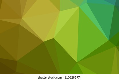 Light Green, Yellow vector abstract mosaic background. Glitter abstract illustration with an elegant design. The template for cell phone's backgrounds.