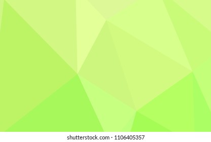 Light Green, Yellow vector abstract mosaic background. Colorful illustration in abstract style with triangles. Polygonal design for your web site.