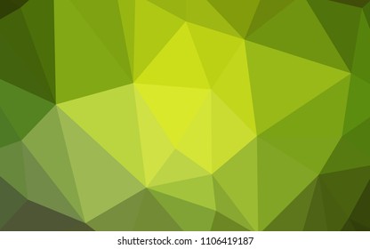 Light Green, Yellow vector abstract mosaic pattern. Elegant bright polygonal illustration with gradient. Completely new template for your banner.