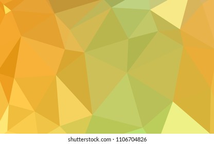 Light Green, Yellow vector abstract polygonal template. Creative illustration in halftone style with triangles. Template for cell phone's backgrounds.