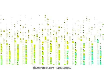 Light Green, Yellow vector abstract textured polygonal background. Blurry rectangular design. The pattern with repeating rectangles can be used for background.