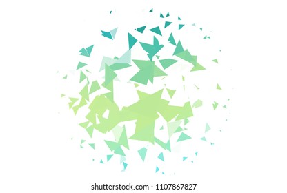 Light Green, Yellow vector abstract colorful background, which consist of triangles. Pattern with colored triangles on white background.