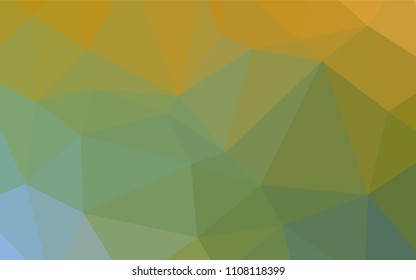 Light Green, Yellow vector abstract mosaic backdrop. Creative geometric illustration in Origami style with gradient. Brand-new style for your business design.