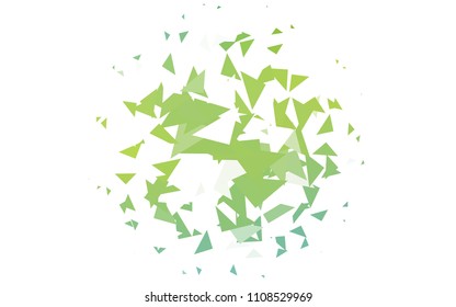 Light Green, Yellow vector abstract colorful background, which consist of triangles. Pattern with colored triangles on white background.