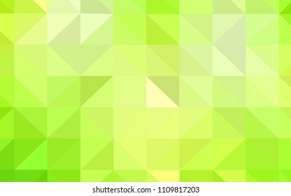Light Green, Yellow vector abstract mosaic backdrop. A completely new color illustration in a polygonal style. Best triangular design for your business.