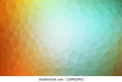 Light Green, Yellow vector abstract mosaic backdrop. Colorful illustration in abstract style with triangles. Best triangular design for your business.