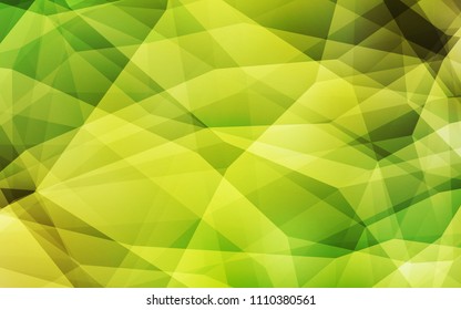 Light Green, Yellow vector abstract polygonal pattern. Elegant bright polygonal illustration with gradient. Textured pattern for your backgrounds.