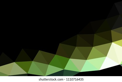 Light Green, Yellow vector abstract mosaic abstract mosaic. Glitter abstract illustration with an elegant design. Triangular pattern for your business design.