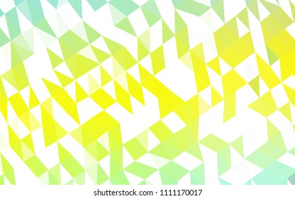 Light Green, Yellow vector abstract polygonal pattern. Colorful illustration in abstract style with gradient. The template can be used as a background for cell phones.