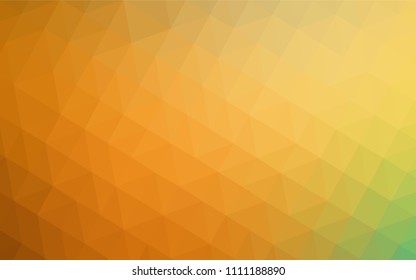 Light Green, Yellow vector abstract polygonal pattern. A completely new color illustration in a polygonal style. Completely new template for your banner.
