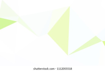 Light Green, Yellow vector abstract mosaic background. Shining colorful illustration with triangles. Template for cell phone's backgrounds.