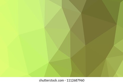 Light Green, Yellow vector abstract mosaic background. Shining polygonal illustration, which consist of triangles. New template for your brand book.
