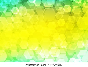 Light Green, Yellow vector abstract polygonal template. A sample with polygonal shapes. The textured pattern can be used for background.