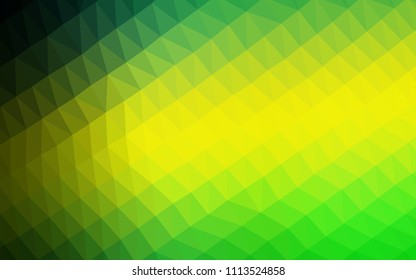 Light Green, Yellow vector abstract mosaic background. An elegant bright illustration with gradient. The completely new template can be used for your brand book.