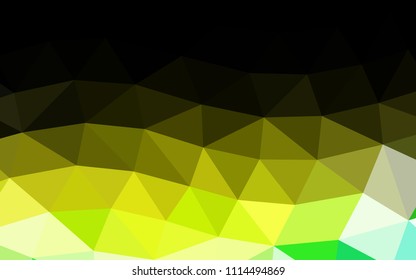 Light Green, Yellow vector abstract mosaic abstract mosaic. Geometric illustration in Origami style with gradient.  The textured pattern can be used for background.
