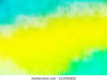 Light Green, Yellow vector abstract polygonal background. Geometric illustration in Origami style with gradient.  The template can be used as a background for cell phones.