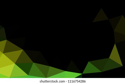 Light Green, Yellow vector abstract polygonal abstract polygonal. Shining colored illustration in a Brand new style. Brand new design for your business.