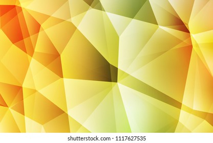 Light Green, Yellow vector abstract polygonal template. Colorful illustration in polygonal style with gradient. Brand new style for your business design.