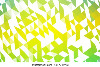 Light Green, Yellow vector abstract low poly pattern. Creative geometric illustration in Origami style with gradient. The polygonal design can be used for your web site.