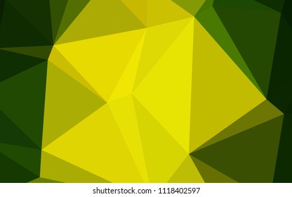 Light Green, Yellow vector abstract polygonal background. Colorful abstract illustration with gradient. The polygonal design can be used for your web site.