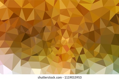 Light Green, Yellow vector abstract mosaic background. Shining polygonal illustration, which consist of triangles. A completely new design for your leaflet.