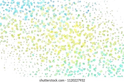Light Green, Yellow vector abstract colorful background, which consist of triangles. Pattern with colored triangles on white background.