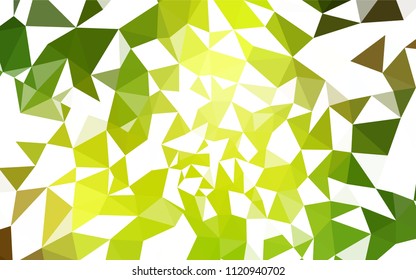 Light Green, Yellow vector abstract mosaic backdrop. Elegant bright polygonal illustration with gradient. Polygonal design for your web site.
