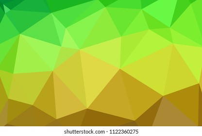 Light Green, Yellow vector abstract mosaic pattern. A sample with polygonal shapes. Pattern for a brand book's backdrop.