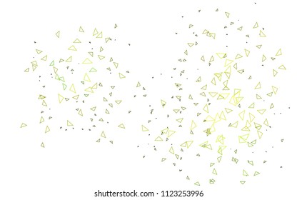 Light Green, Yellow vector abstract colorful background, which consist of triangles. Pattern with colored triangles on white background.
