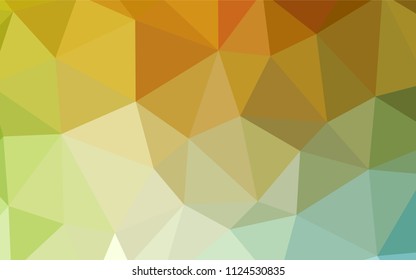 Light Green, Yellow vector abstract mosaic backdrop. Colorful abstract illustration with triangles. Brand new style for your business design.